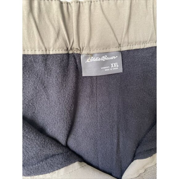Eddie Bauer Womens Microfleece Lined Hiking Pants Tan XXL Gorpcore - Picture 3 of 5